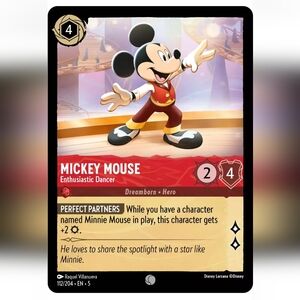 Mickey Mouse 🔥 Disneyland 🔥 Disney Lorcana Trading Card TCG